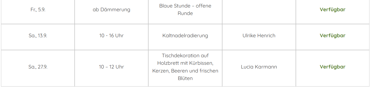 HOF DÖRKES - Tischkarte